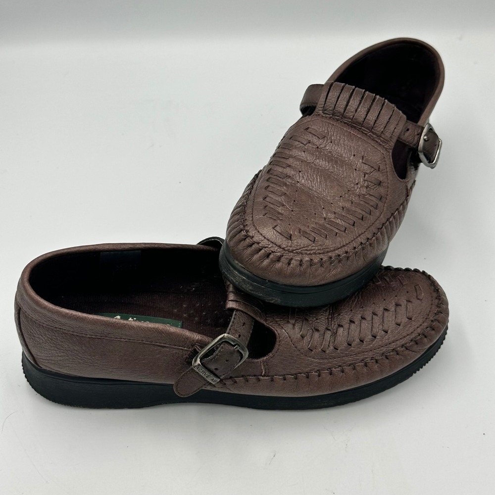 Active Air Sport Mary Jane Loafer Womens 8.5-9 (11in Outsole) Brown Huarache Toe
